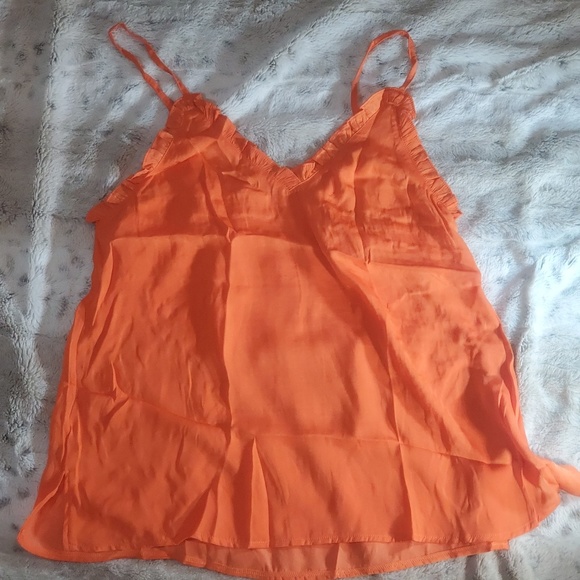 HP 6/14 Y2K Orange-Peach RUFFle-Neck Cami NWT - Picture 6 of 6